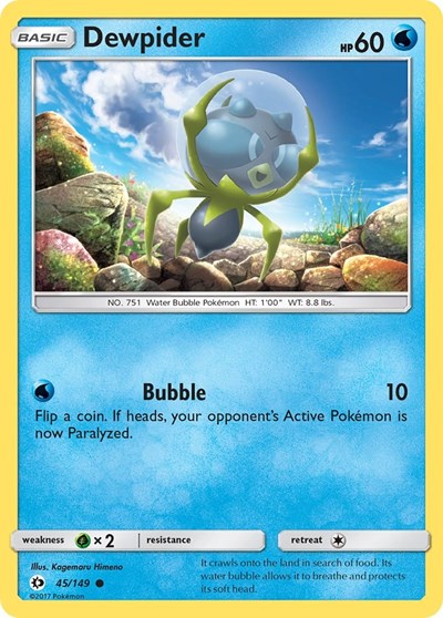 Dewpider (SM Base Set) Light Play