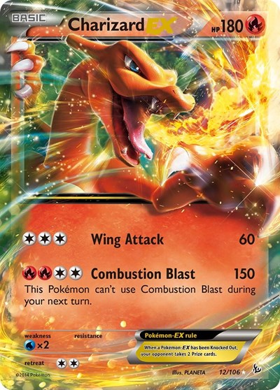 Charizard EX (12) (XY - Flashfire) Light Play Holofoil