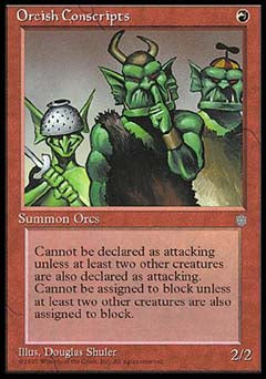 Orcish Conscripts (Ice Age) Light Play