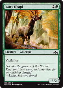 Wary Okapi (Guilds of Ravnica) Light Play