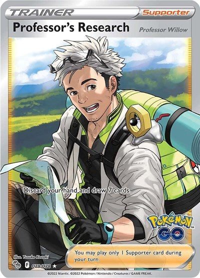 Professor's Research (Full Art) (Pokemon GO) Light Play Holofoil
