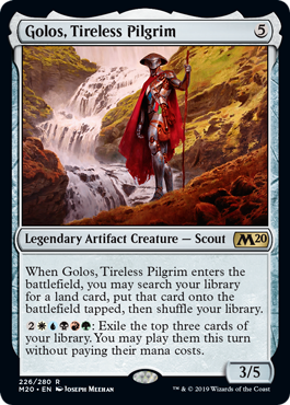 Golos, Tireless Pilgrim (Magic 2020 Core Set) Light Play
