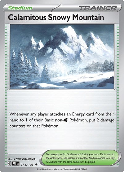 Calamitous Snowy Mountain (SV02: Paldea Evolved) Light Play Reverse Holofoil