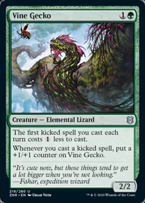Vine Gecko (Zendikar Rising) Light Play Foil