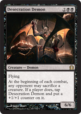 Desecration Demon (Return to Ravnica) Light Play