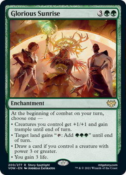 Glorious Sunrise (Innistrad: Crimson Vow) Light Play Foil