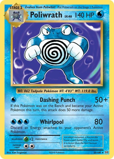 Poliwrath (XY - Evolutions) Medium Play Holofoil