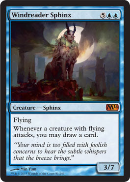 Windreader Sphinx (Magic 2014 Core Set) Light Play