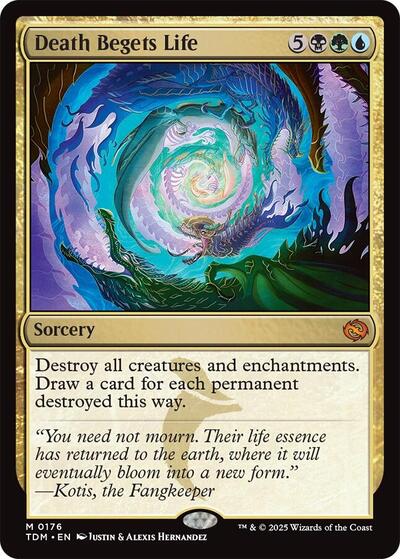 Death Begets Life (Tarkir: Dragonstorm) Light Play