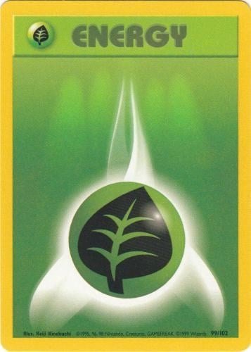 Grass Energy (Base Set) Heavy Play