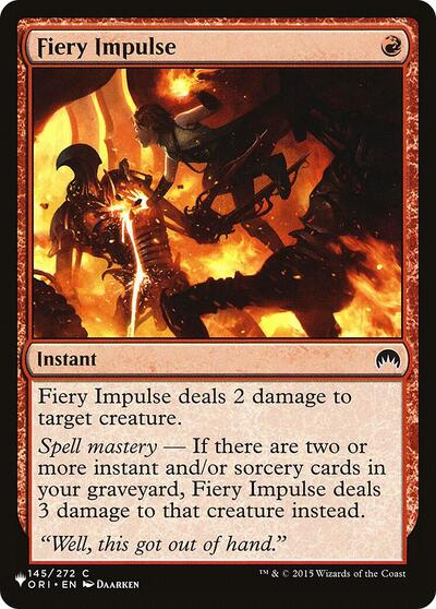 Fiery Impulse (The List) Light Play