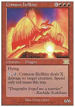 Crimson Hellkite (Classic 6th Edition) Light Play