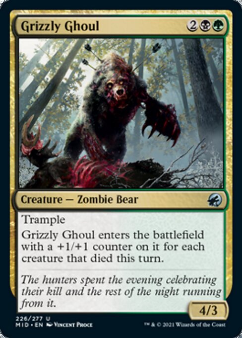 Grizzly Ghoul (Innistrad: Midnight Hunt) Light Play