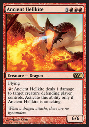 Ancient Hellkite (Magic 2011 Core Set) Light Play Foil