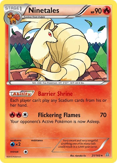 Ninetales (XY - Primal Clash) Light Play
