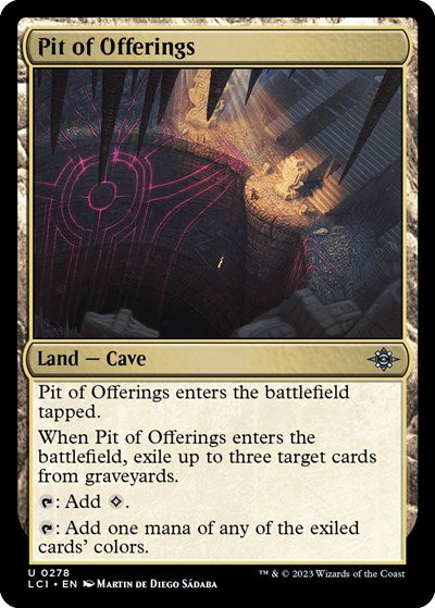 Pit of Offerings (The Lost Caverns of Ixalan) Light Play Foil