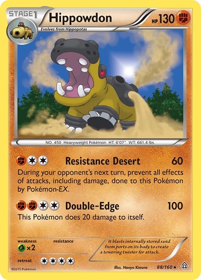 Hippowdon (XY - Primal Clash) Light Play Reverse Holofoil