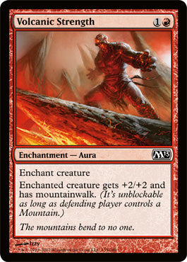 Volcanic Strength (Magic 2013 Core Set) Light Play Foil