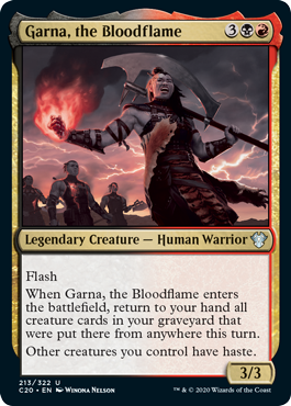 Garna, the Bloodflame (Commander 2020 Ikoria) Light Play