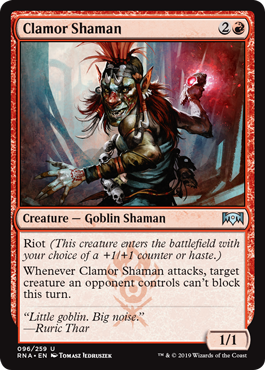 Clamor Shaman (Ravnica Allegiance) Light Play