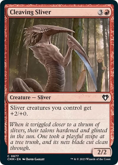 Cleaving Sliver (Commander Masters) Light Play