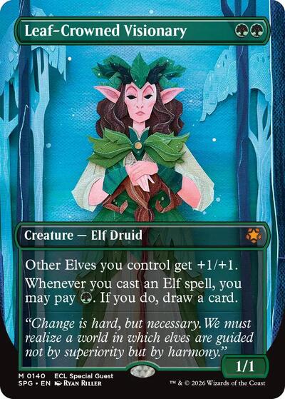 Leaf-Crowned Visionary (Borderless) (Special Guests) Light Play Foil
