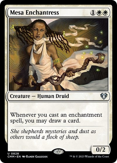 Mesa Enchantress (Commander Masters) Light Play