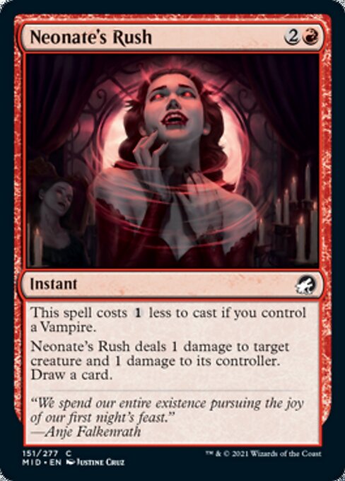 Neonate's Rush (Innistrad: Midnight Hunt) Light Play Foil