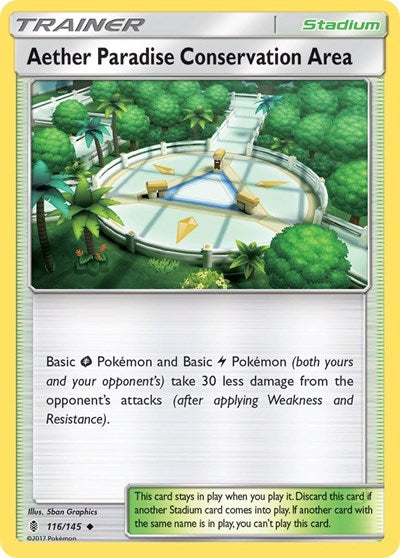 Aether Paradise Conservation Area (SM - Guardians Rising) Medium Play Reverse Holofoil