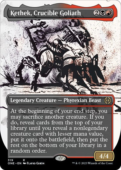 Kethek, Crucible Goliath (Showcase) (Phyrexia: All Will Be One) Light Play