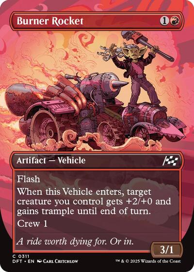 Burner Rocket (Borderless) (Aetherdrift) Light Play Foil