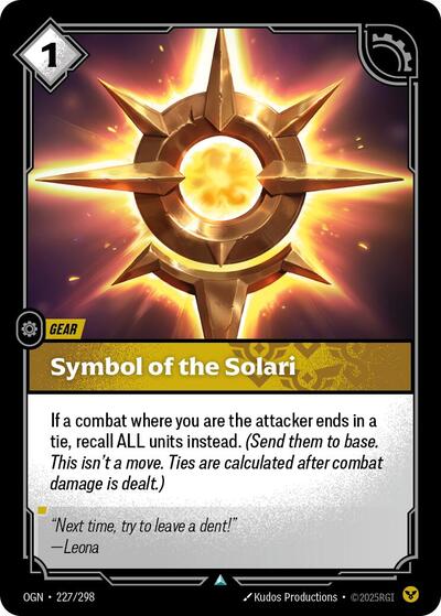 Symbol of the Solari (Origins) Light Play
