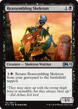 Reassembling Skeleton (Magic 2019 Core Set) Light Play