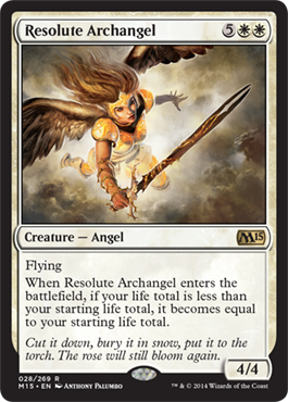 Resolute Archangel (Magic 2015 Core Set) Light Play