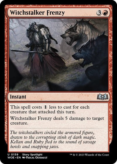 Witchstalker Frenzy (Wilds of Eldraine) Light Play Foil