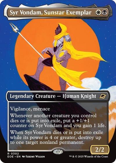 Syr Vondam, Sunstar Exemplar (Borderless) (Edge of Eternities) Light Play