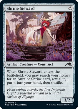 Shrine Steward (Kamigawa: Neon Dynasty) Light Play Foil