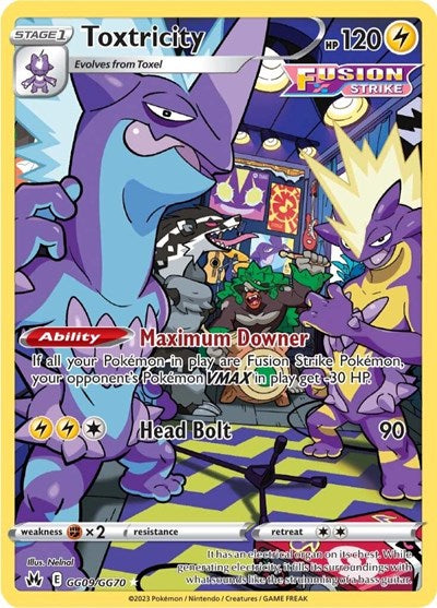 Toxtricity (Crown Zenith: Galarian Gallery) Near Mint Holofoil