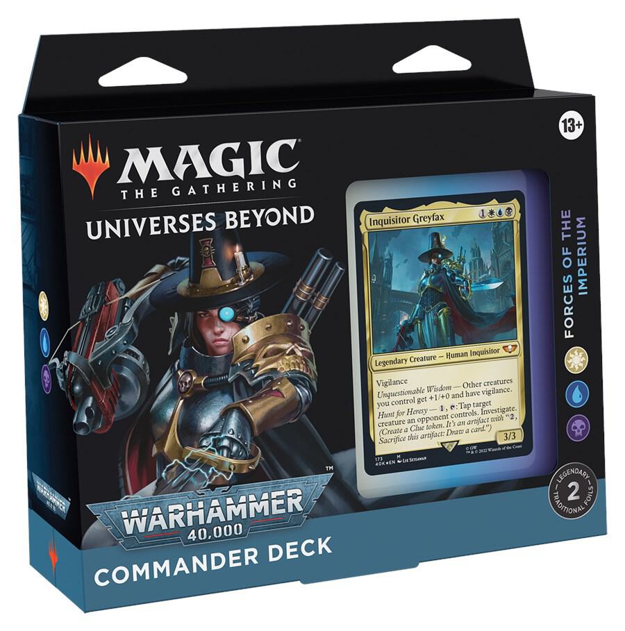 Universes Beyond: Warhammer 40,000 - Forces of the Imperium Commander Deck - Universes Beyond: Warhammer 40,000 (40K) OPENED BUT COMPLETE