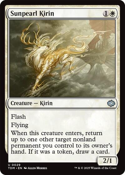 Sunpearl Kirin (Tarkir: Dragonstorm) Light Play Foil