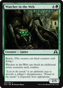 Watcher in the Web (Shadows Over Innistrad) Light Play