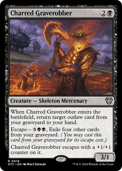 Charred Graverobber (Commander: Outlaws of Thunder Junction) Light Play