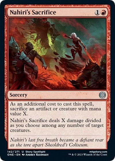 Nahiri's Sacrifice (Phyrexia: All Will Be One) Light Play