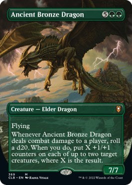 Ancient Bronze Dragon (Borderless) (Commander Legends: Battle for Baldur's Gate) Light Play