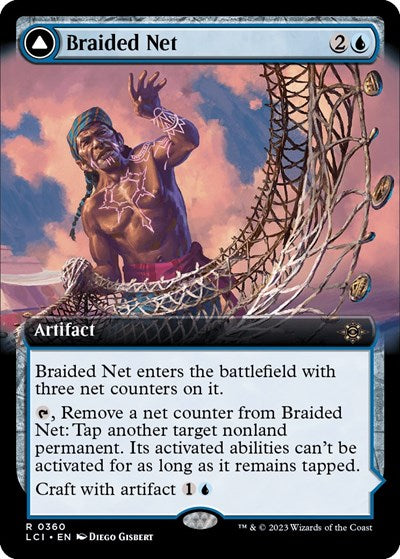 Braided Net (Extended Art) (The Lost Caverns of Ixalan) Light Play Foil