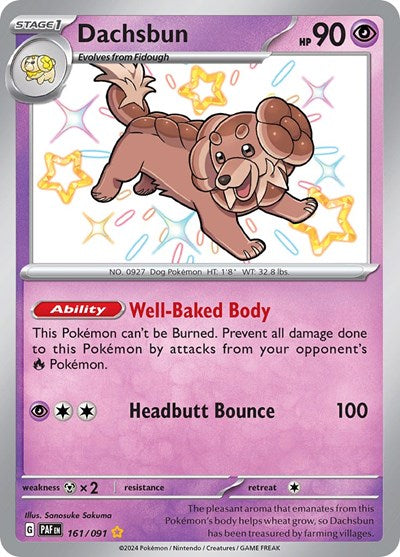 Dachsbun - 161 (SV: Paldean Fates) Light Play Holofoil