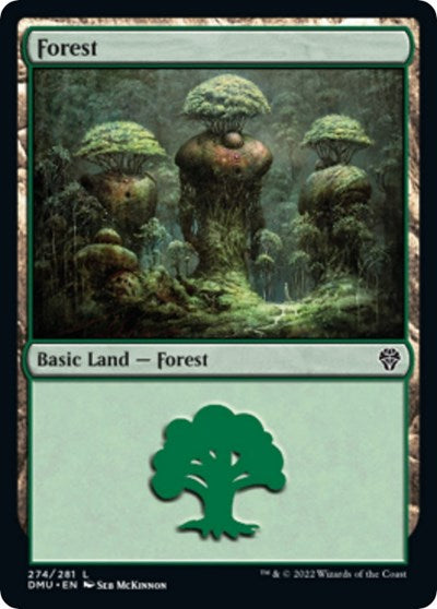 Forest (274) (Dominaria United) Light Play Foil