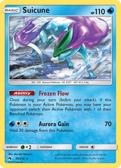 Suicune (SM - Lost Thunder) Medium Play Reverse Holofoil