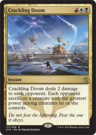 Crackling Doom (Khans of Tarkir) Light Play