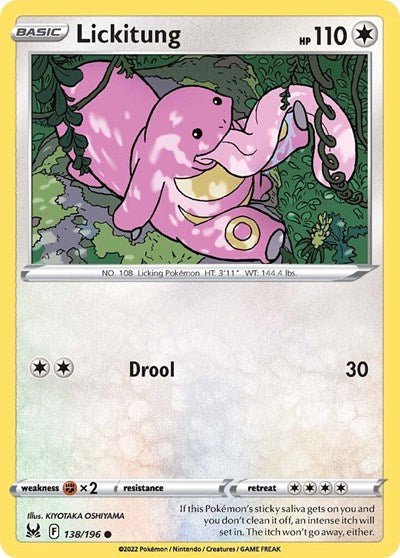 Lickitung (SWSH11: Lost Origin) Light Play Reverse Holofoil